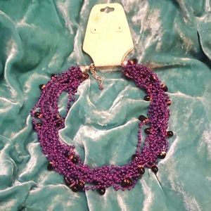 Orion breaded necklace, purple